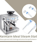 Top Shelf Steam Probe Set Replacement For Breville Oracle Touch And Dual Boiler Espresso Machines 3 Piece Kit With 17 O Rings Fits Bes900 Bes920 Bes980 Bes990 Sp0001820 Real Deal Swap with silver probes and espresso machine.