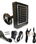 Reaktor Universal Solar Power Pack For Security Cameras, Trail Cameras, And Game Cameras With A 3W Compact Solar Panel and accessories