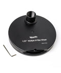 1.25 Inch 9 Position Telescope Filter Wheel With Quick Rotary Switch, black design, includes Allen key, top view