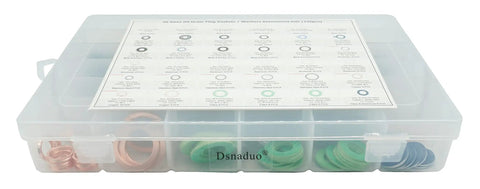 330 Piece Oil Drain Plug Gasket Set With Nylon Gaskets 36 Sizes Assortment Kit For M12 And M14 Replacements Fits Most Cars And Equipment