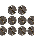 Ten Pack Killer Vintage Round Hinges Antique Bronze Finish Dang Sturdy Copper Build Easy Install For DIY Cabinets Drawers Jewelry Box Restoration