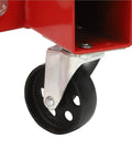 Heavy Duty Two Ton Hydraulic Engine Hoist Crane With Telescopic Boom Foldable Design wheel for easy maneuverability.