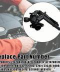 Boss Level Heavy Duty Water Pump With Integrated Thermostat Kit For 2015 Through 2022 Mercedes Benz C180 C200 C350e E300 Glc250 300 Engine Cooling Assembly shown under hood installation.