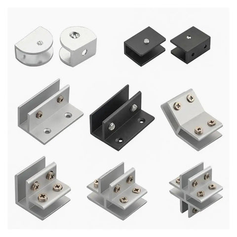 Heavy Duty Cabinet Shelf Clips 10 Pack Zinc Alloy Glass Clamp Holders For Panel Brackets And Furniture Shelves Durable Non Slip Hardware Clip Set Bundle