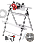 Straight Shooting Electric Tile Bevel Cutter Slays Ceramic And Porcelain Tile Edges With A Rock Solid 1200 Watt Motor Hitting 13000 RPM Cuts Perfect 43 Degree Chamfers Fast Includes twin blades and sturdy bracket.