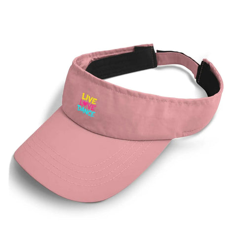 Cooling Fashion Cap For Men Dope Pink Athletic Visor Hat With Adjustable Buckle, side view with embroidered design.