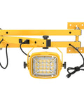 Ultra Bright 30W LED Dock Light With 40 Inch Folding Double Arm Built In Receptacle 4200 Lumens 360 Degree Rotating Lamp Head