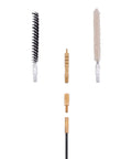 Pro Grade Airgun Cleaning Kit For.177 And.22 Calibers With brushes, cotton mop, brass jags, flex cable components shown separately