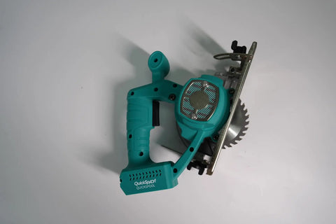 Kickass Circular Saw Built For Serious Woodworking and Heavy Duty Carpentry. Top view showcasing ergonomic grip and powerful blade.