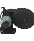 Close-up of a black plastic wheel from Left And Right Replacement Wheel Set For Robot Vacuums D520 C50 G50 G50E P10 Haier HSR