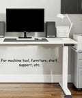 Heavy Duty Swivel Leveling Mounts With Tough Adjustable Furniture Feet Bringing Rock Solid Stability And Knocked Out Wobble Featuring Round M8 Base Durable Alloy Steel Nylon Rubber Design Perfect For Tables Chairs And Shelving Includes Two Piece Set on a workspace with a computer and speakers.