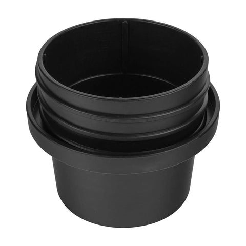 Black Screw End Quick Coupler For 4 Inch Hose Left Hand Thread Adapter for Dust Collection and Shop Vac Systems