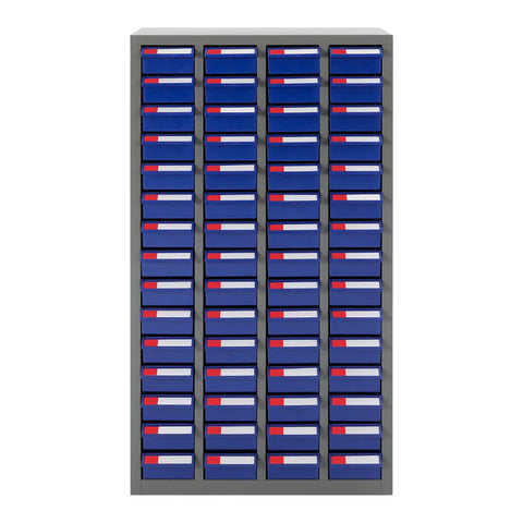 Rock Solid Heavy Duty Metal Parts Organizer Cabinet With Sixty Spacious Drawers Designed For Top Tier Hardware Storage And Easy Garage Workflow Backed By Cold Rolled Steel Construction And Impact Resistant Paint Finish
