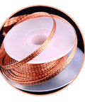 Copper desoldering wick from All In One Soldering And Desoldering Tool Kit 11 Piece Set for electronics repair tasks.