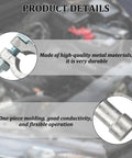 Top Shelf 2Pcs Lead Battery Connectors For Hot Rods Featuring Badass Corrosion Resistant Terminals At A Solid 2.6 Inch Width, showing high-quality metal design.