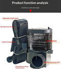Dual Speed Rechargeable Powered Air Supplied Full Face Respirator With Long Tube Gas Mask For Paint Spraying Welding Chemicals Dust Fumes And Pesticides Industrial Grade Gear, black adjustable head strap
