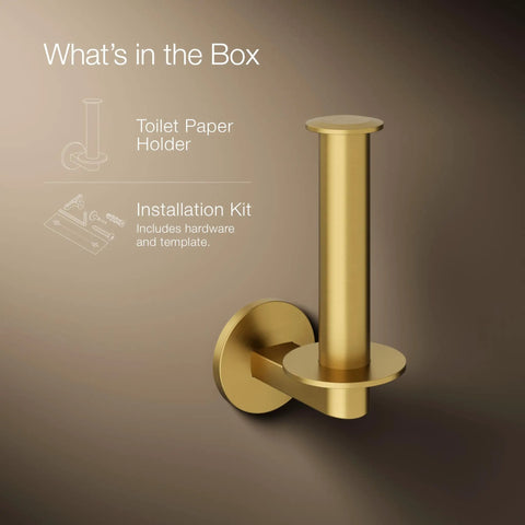 Vertical Toilet Paper Holder For Easy Access In Your Bathroom, Matches Components Faucets And Accessories, Sleek Wall Mount