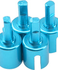 Aluminum Alloy Front And Rear Gearbox Joint Cup For Tamiya TT01 TT01E TT02 One Tenth Scale RC Drift Cars CNC Blue 4 Pieces