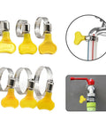 50 Pack Stainless Steel Hose Clamps Adjustable Worm Gear Assortment Kit For Secure Pipe Clamping Leak Proof Heavy Duty Clamp Set, yellow thumb screw