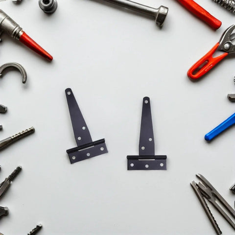 8 Pack Beefy Heavy Duty T Hinges With Screws For Outdoor Gates And Fences Iron Construction For Barn Doors And Large Cabinets