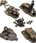 Ten Pack Metal Duckbilled Box Hasp Toggle Latch Catch For Wooden Boxes And Tool Chests Bronze Tone Heavy Duty