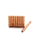 Set of 10 copper 10N24 TIG weld collet 3/32 inch 2.4mm electrode holder for WP-17 WP-18 WP-26 welding torch, one angled separately