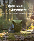 Wallaby Ultralight Hammock With Straps For Everyday Chill In Backyard Or Campground Portable Outdoor Hammock in sack on log