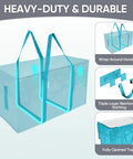 Diagram of Extra Large Moving Bags With Zippers And Handles Heavy Duty Waterproof Storage Bags for Closet Organization.
