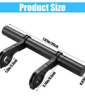 Bike Handlebar Extender Aluminum Alloy 7.87 Inch Mounting Bracket with dimensions and dual clamps