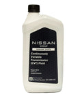 Bottle of Genuine Nissan OEM CVT Transmission Fluid CVTF I-NS2 For CVT-2, 999MP-NS200P, 5 Quarts, front view with label details.