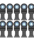 Starlock Carbide Plunge Cut Blade 1-1/4 In 10-Pack For Oscillating Multi-Tools arranged in two rows.