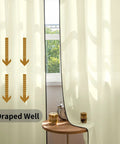 Light Yellow Semi Sheer Curtains Two Panels 84 Inches Long 52 Inch Wide Light Filtering Window Drapes in living room