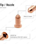 Copper tip nozzle for 40A Tip And Nozzle Set For XT30 XT40 Plasma Torch Replacement Consumables PK40 Includes 40A Nozzle And Electrode Pack