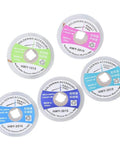 Five rolls of Pro Grade Desoldering Wick Bundle For Electronics Repair Copper Solder Braid 1.5m lengths, various sizes, tin coated.