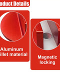 Close-up of Universal Magnetic Jack Pad 0.37 Inch Slotted Jack Puck Pinch Weld Frame Rail Adapter showing aluminum material and magnet.