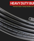 Two Pack Five Eighths Inch Nylon Air Brake Tubing Black Heavy Duty Double Layer Hose SAE J844 Type B DOT Approved Pneumatic Air Line