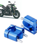 22mm And 28mm Handlebar Mount Clamps Riser Adapter CNC Aluminum Alloy Beefy Build Ultra Strong Durable Blue Finish