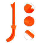 Woodworking Push Handle And Push Block Safety Feeder Stick For Table Saw, orange color with long bar design and close-up details