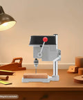 Sootvp 340W Mini Bench Drill Press With Adjustable Speed and Portable Table Design for precise drilling on wood projects.