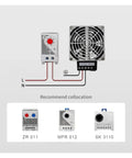 Compact Cast Aluminum Electric Air Heater With Industrial Distribution Box 100 To 200 Watt 220 Volt connections diagram with recommended collocation