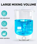 MS3 Magnetic Stirrer Mixer With 1800 RPM Brushless Motor, 3000 ML Capacity showing blue liquid mixing vortex