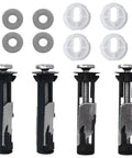 4 Piece Universal Toilet Seat Bolt Kit Replacement Bolts And Screws Plug And Play Easy Install Repair Parts For Toilet Covers And Seats