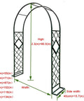 Metal Garden Arch Trellis For Climbing Plants And Vines Backyard Wedding Ceremony Decor Outdoor Pergola Arbor Ready To Support Flowers Roses And Ivy, Sturdy Black Yard Arch For Patios And Gardens