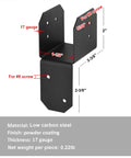 8 Pack 2x4 Post Caps Tie Bracket For Pergola And Decks, Joist Anchor Connector, 17 Gauge Steel With Powder Coat, Fits 1.5 Inch Beams