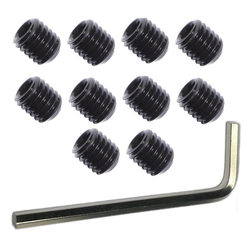 10 Piece Set Screws 7/16-14 X 3/8 Inch 304 Stainless Steel Allen Head Hex Socket Grub Screws With 7/32 Inch Allen Wrench