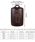 Heavy Duty Purple Clay Ceramic Storage Jar dimensions with height and diameter, ideal for keeping rice and dry snacks fresh.