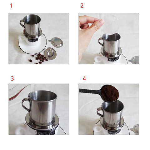 Step-by-step using 500 Count Round Disposable Coffee Filters Paper Micro Filters For Aeropress Brew Replacement Tea