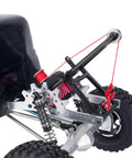 Rear view of Rescue Tow Truck Wrecker Kit DIY Tool For One Tenth Scale RC Crawlers featuring CNC machined aluminum alloy, anodized finish.