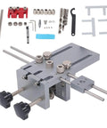 Pro DIY Dowel Jig Kit For Woodworking 3 In 1 Panel Handheld Tool in durable aluminum alloy with wide drilling range and accessories