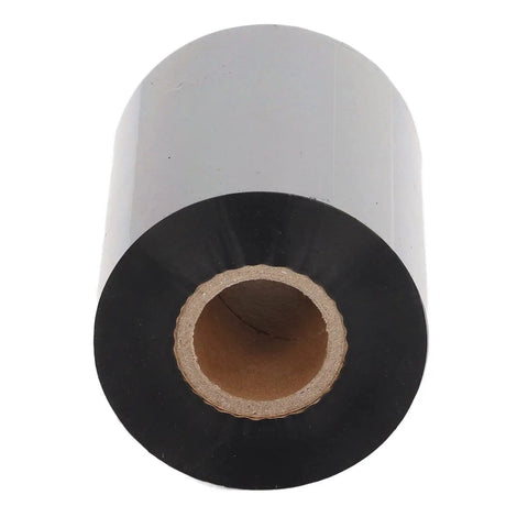 Wax Thermal Transfer Ribbon For TSC Printers Antistatic Cartridge 110mm By 70m And 80mm By 300m Delivers Clear Crisp Barcodes Labels And Graphics With Durable No Fuss Smudge Proof Printing black ribbon roll close-up